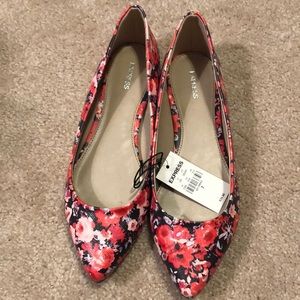 Express flat floral shoes
